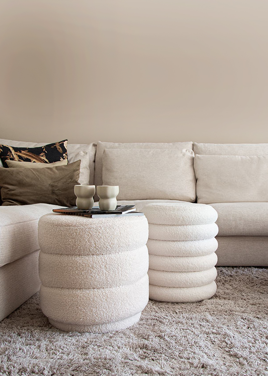 Poufs Teddy White